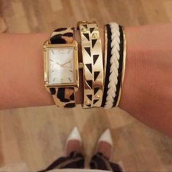 Stella & Dot Illuminate Cuff - Black White Gold ~ Mother Daughter Sister - Picture 7 of 8